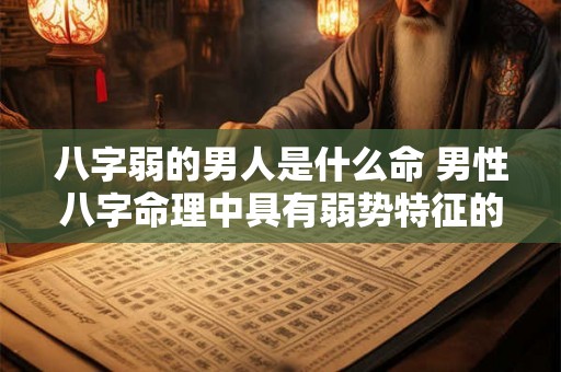 八字弱的男人是什么命 男性八字命理中具有弱势特征的人会有哪些表现