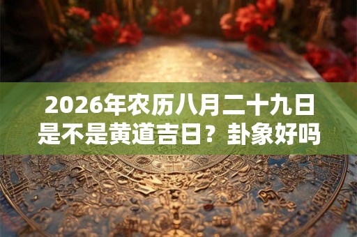 2026年农历八月二十九日是不是黄道吉日？卦象好吗？