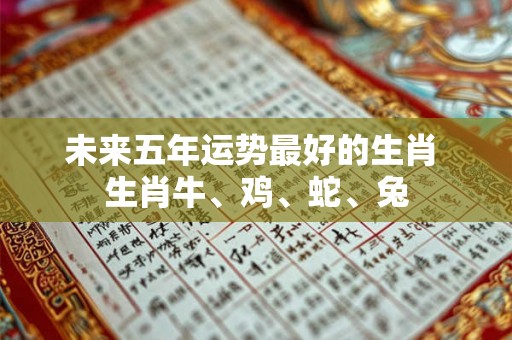 未来五年运势最好的生肖 生肖牛、鸡、蛇、兔