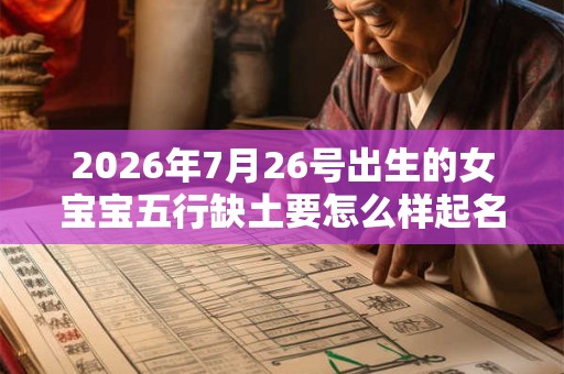 2026年7月26号出生的女宝宝五行缺土要怎么样起名字 2026年7月26号出生的女宝宝五行缺土要怎么样起名字