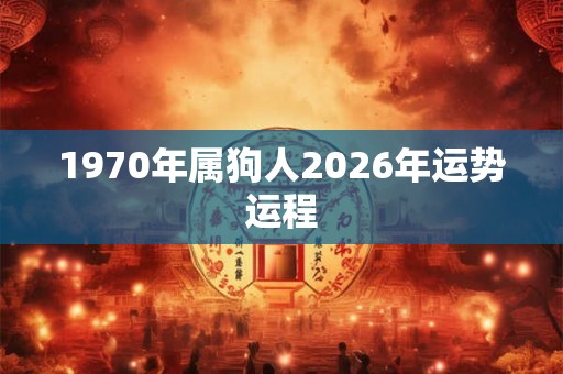 1970年属狗人2026年运势运程
