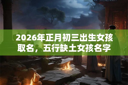 2026年正月初三出生女孩取名，五行缺土女孩名字