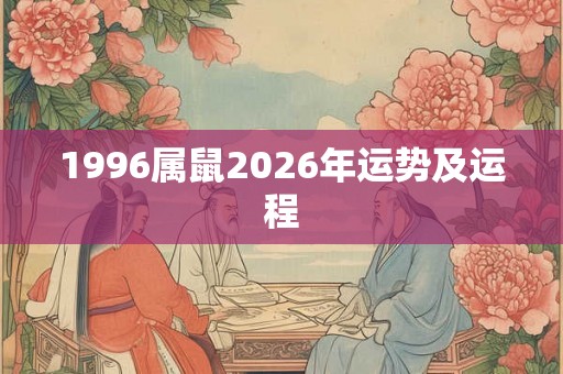 1996属鼠2026年运势及运程
