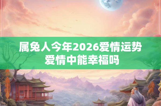 属兔人今年2026爱情运势 爱情中能幸福吗