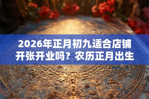 2026年正月初九适合店铺开张开业吗？农历正月出生的人命运简析