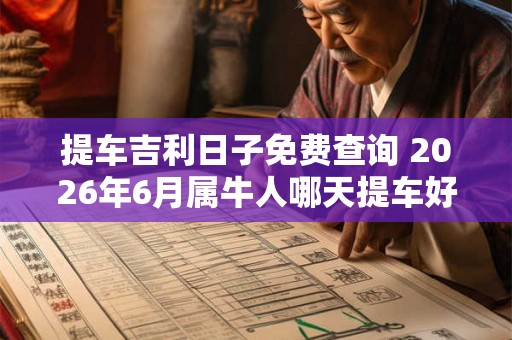 提车吉利日子免费查询 2026年6月属牛人哪天提车好