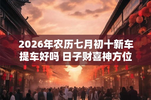 2026年农历七月初十新车提车好吗 日子财喜神方位
