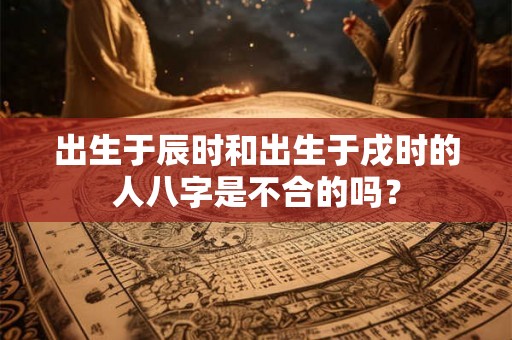 出生于辰时和出生于戌时的人八字是不合的吗？