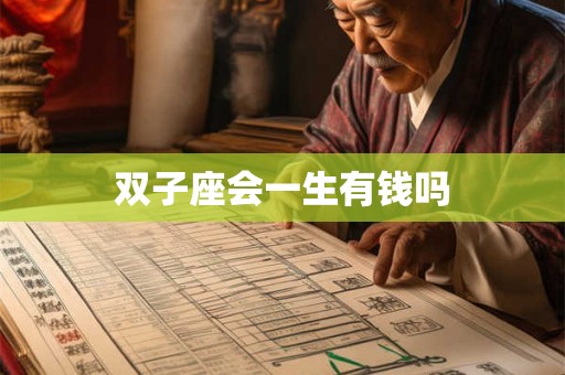 双子座会一生有钱吗