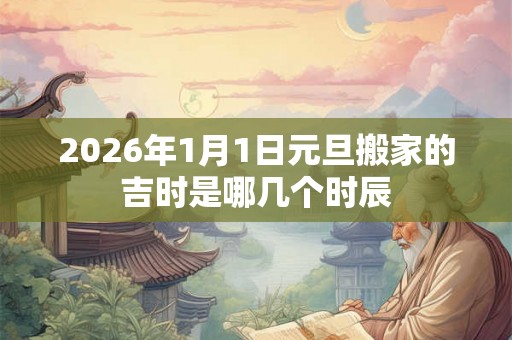 2026年1月1日元旦搬家的吉时是哪几个时辰 2026年1月1日元旦搬家的吉时是哪几个时辰