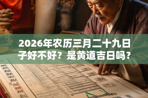 2026年农历三月二十九日子好不好？是黄道吉日吗？