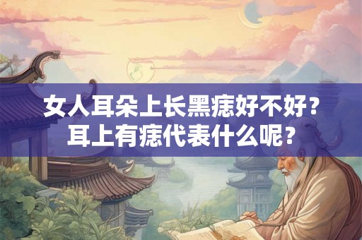 女人耳朵上长黑痣好不好？耳上有痣代表什么呢？