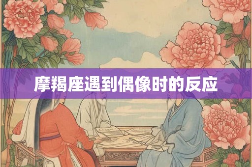 摩羯座遇到偶像时的反应