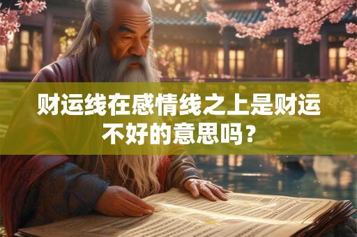 财运线在感情线之上是财运不好的意思吗? 财运线在感情线之上是财运不好的意思吗?
