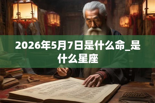 2026年5月7日是什么命_是什么星座
