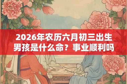 2026年农历六月初三出生男孩是什么命?事业顺利吗? 2026年农历六月初三出生男孩是什么命?事业顺利吗?