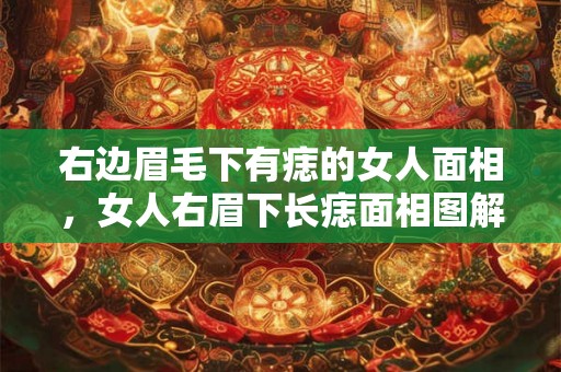 右边眉毛下有痣的女人面相，女人右眉下长痣面相图解