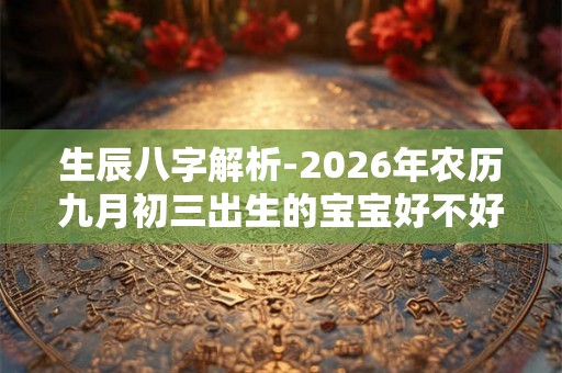 生辰八字解析-2026年农历九月初三出生的宝宝好不好