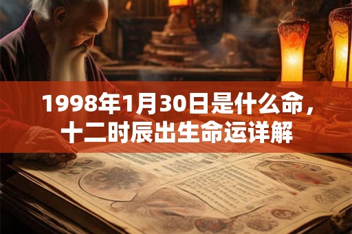 1998年1月30日是什么命,十二时辰出生命运详解 1998年1月30日是什么命,十二时辰出生命运详解