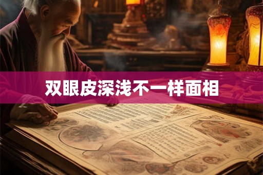 双眼皮深浅不一样面相