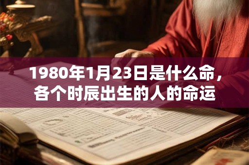 1980年1月23日是什么命，各个时辰出生的人的命运