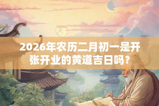 2026年农历二月初一是开张开业的黄道吉日吗？
