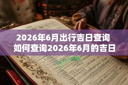 2026年6月出行吉日查询 如何查询2026年6月的吉日出行 2026年6月出行吉日查询 如何查询2026年6月的吉日出行