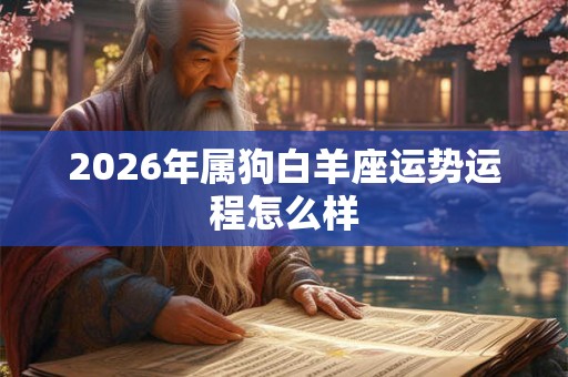 2026年属狗白羊座运势运程怎么样