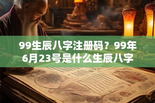 99生辰八字注册码？99年6月23号是什么生辰八字