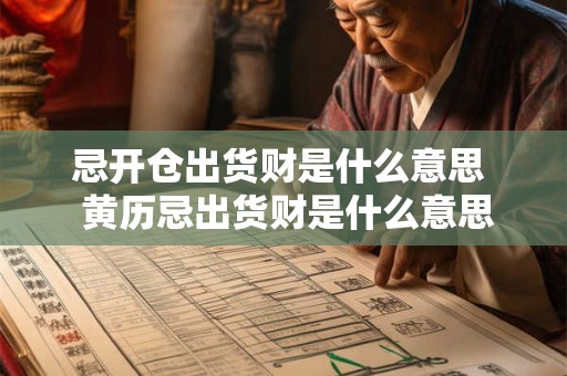 忌开仓出货财是什么意思 黄历忌出货财是什么意思 忌开仓出货财是什么意思 黄历忌出货财是什么意思