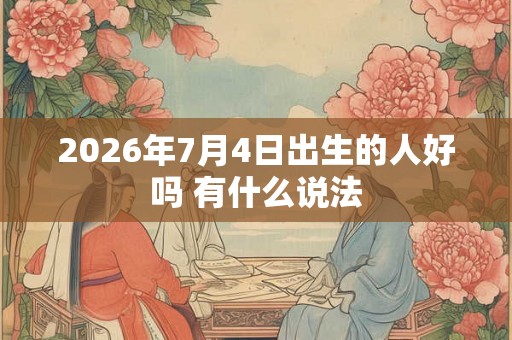 2026年7月4日出生的人好吗 有什么说法 2026年7月4日出生的人好吗 有什么说法