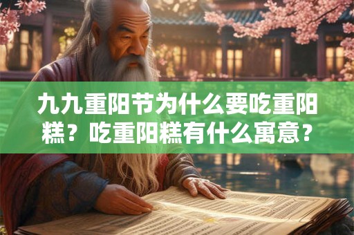九九重阳节为什么要吃重阳糕？吃重阳糕有什么寓意？