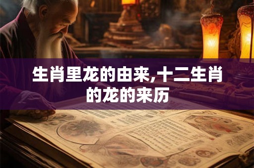 生肖里龙的由来,十二生肖的龙的来历