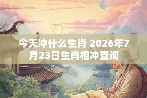 今天冲什么生肖 2026年7月23日生肖相冲查询