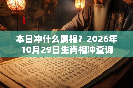 本日冲什么属相？2026年10月29日生肖相冲查询