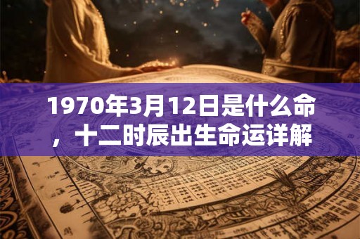 1970年3月12日是什么命，十二时辰出生命运详解