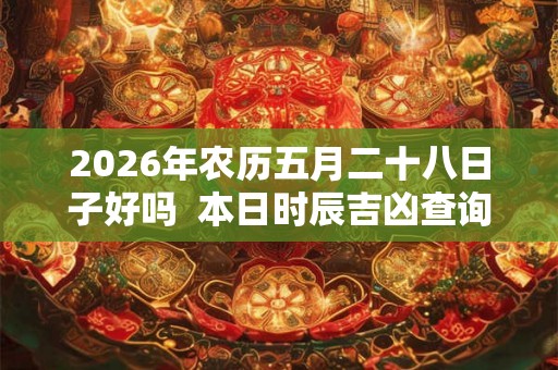 2026年农历五月二十八日子好吗  本日时辰吉凶查询