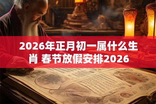 2026年正月初一属什么生肖 春节放假安排2026