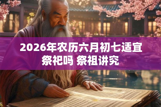 2026年农历六月初七适宜祭祀吗 祭祖讲究