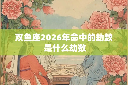 双鱼座2026年命中的劫数 是什么劫数 双鱼座2026年命中的劫数 是什么劫数
