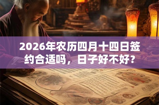 2026年农历四月十四日签约合适吗，日子好不好？