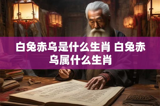 白兔赤乌是什么生肖 白兔赤乌属什么生肖