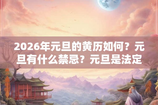 2026年元旦的黄历如何？元旦有什么禁忌？元旦是法定节假日吗？