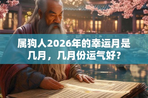 属狗人2026年的幸运月是几月,几月份运气好? 属狗人2026年的幸运月是几月,几月份运气好?
