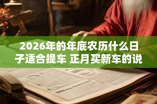 2026年的年底农历什么日子适合提车 正月买新车的说法