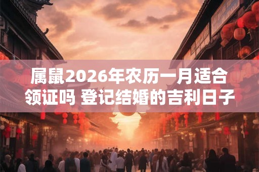 属鼠2026年农历一月适合领证吗 登记结婚的吉利日子