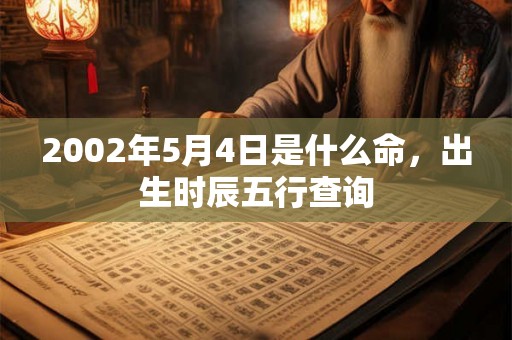 2002年5月4日是什么命，出生时辰五行查询