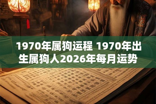 1970年属狗运程 1970年出生属狗人2026年每月运势