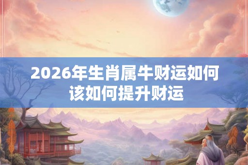 2026年生肖属牛财运如何 该如何提升财运