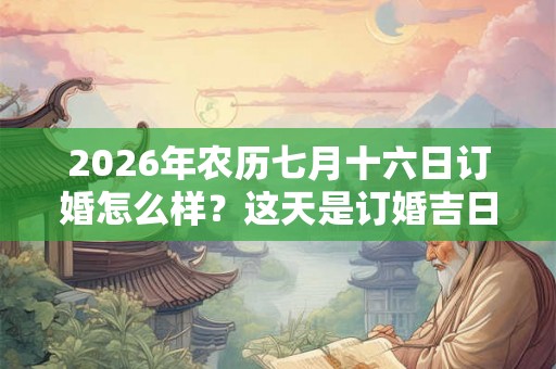 2026年农历七月十六日订婚怎么样?这天是订婚吉日吗? 2026年农历七月十六日订婚怎么样?这天是订婚吉日吗?